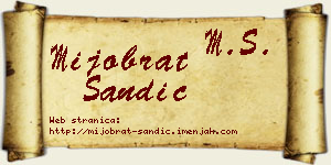 Mijobrat Sandić vizit kartica